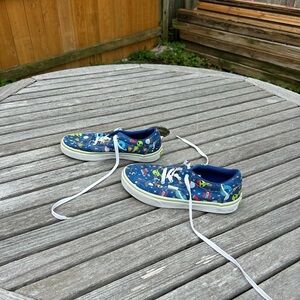 out of this‎ world sneakers👽🍕🍩🪐 Alien pizza size 4 blue spaceship retro